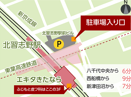 提携駐車場の地図