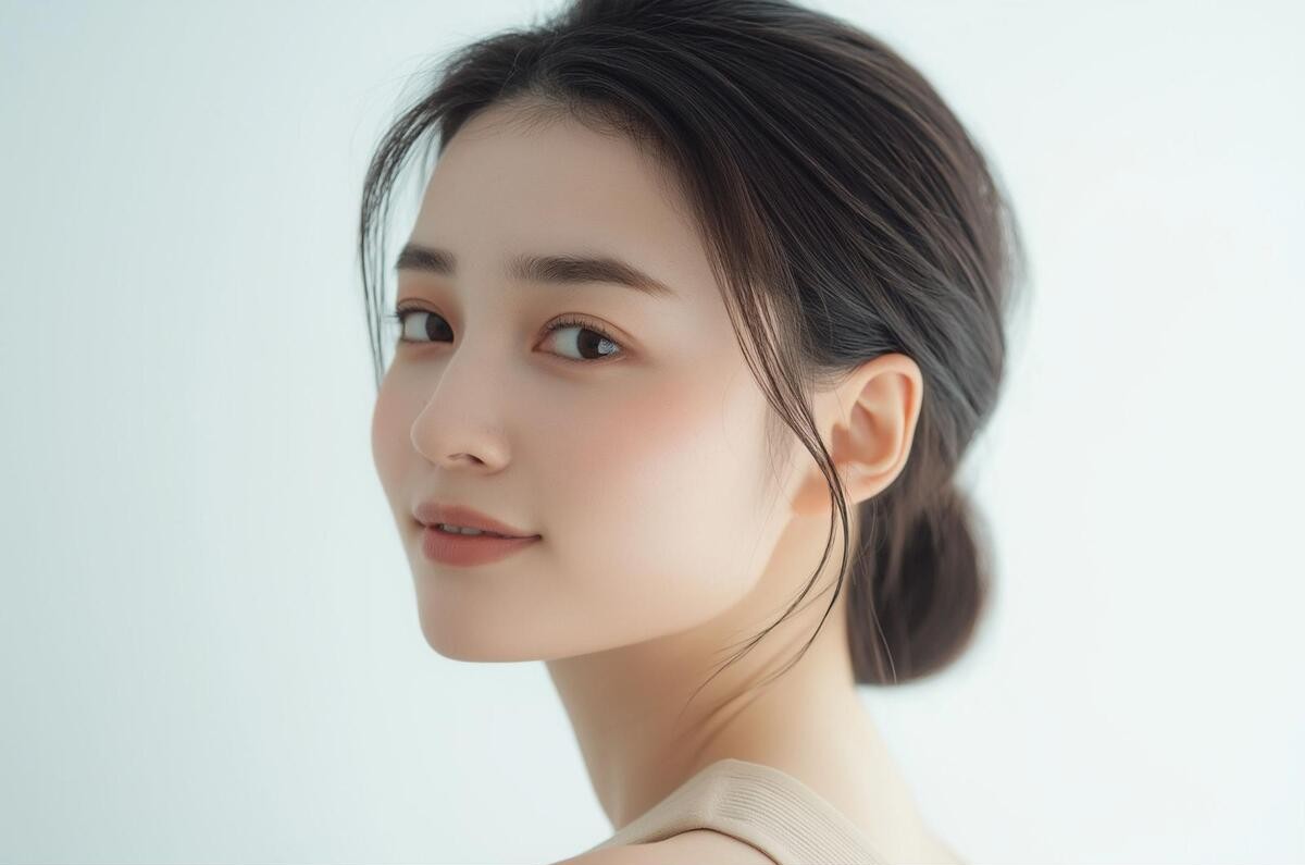 微笑みながらこちらを見ている女性